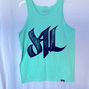 Team Furious tank top Weightlifting workout tank mint color size M